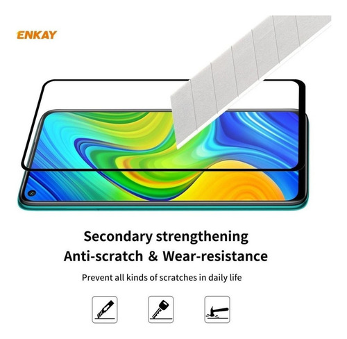Imagen 3 de 6 de Lámina Vidrio Templado Para Xiaomi Redmi Note 9