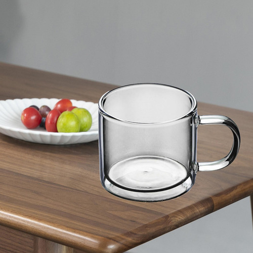 2 Taza De Vidrio De 250 Ml Con Aislamiento Térmico De