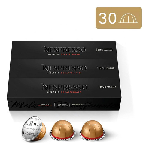 30 Cápsulas Nespresso Vertuo Melozio Descafeinado