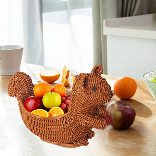 Con Forma De Animal, Cesta De Pan De Ardilla 28x15x22cm