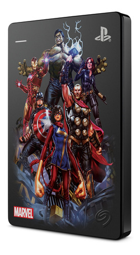 Imagen 1 de 2 de Disco 2tb Seagate Game Drive Ps4 Edición Avengers Assemble
