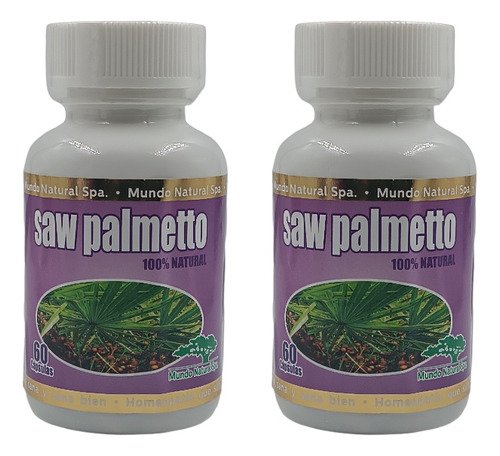 Saw Palmetto 300 Mg. Pack 2 Frascos 60 Cápsulas C/frasco