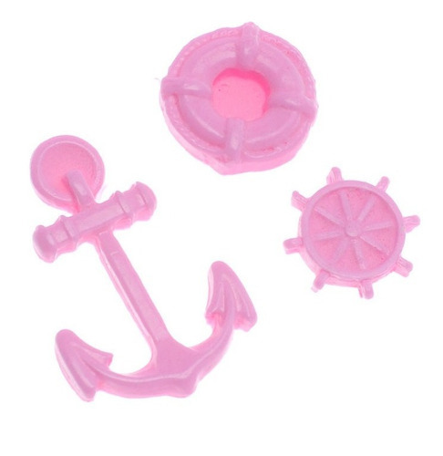Molde De Silicone 514 - Âncora + Boia + Timão - Fundo Do Mar