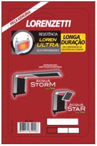 Resistência Lorenzetti Acqua Ultra Storm Star 220v 7800w