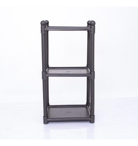 Estante 3 Prateleiras Modular Preta Cor Preto Multiuso Kit D