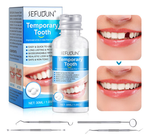 Una Dentadura Sólida Para Empaste Temporal Con Partículas De