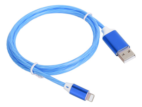 Cable De Carga Usb Para Ios, Luz Led Que Fluye Rápidamente