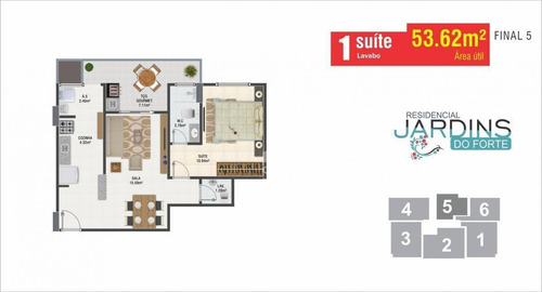 Imagem 18 de 30 de Oportunidade! Apartamento Com 1 Dormitório À Venda, 53 M² Por R$ 265.000 - Canto Do Forte - Praia Grande/sp - Ap4500