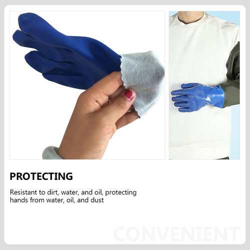1 Par De Guantes De Goma, Guantes Reutilizables De Pvc, Impe