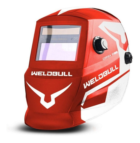 Careta D/soldar Electronica Roja Weldbull