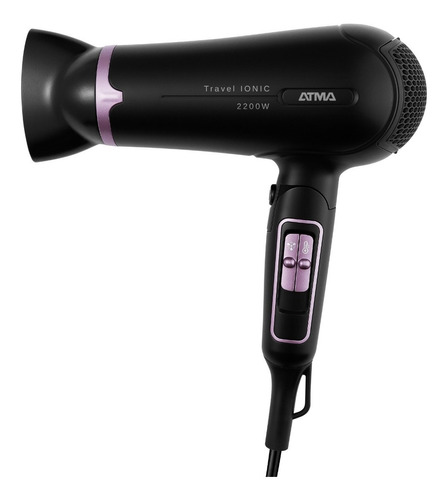 Secador De Pelo Atma Sp8935p 2200w Plegable Ionico Color Negro