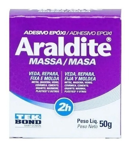 Adesivo Epoxi Araldite Massa 50g Silicones Tek Bond