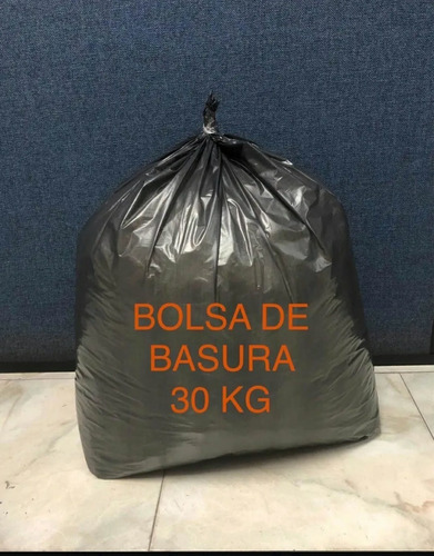 Bolsa Plástica Para Basura 30kg 70x80cm Negra (Reacondicionado)