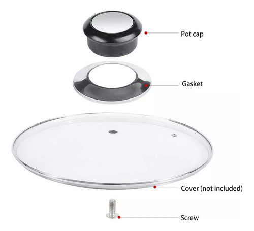 6pcs Olla Resistente Al Calor Tapa Perilla Cocina Utensilios