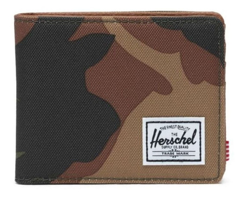 Billetera Herschel Hank color woodland camo de poliéster 600d - 3.5" x 4.4" x 0.5"