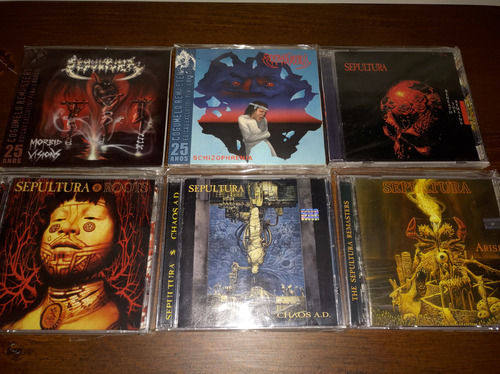 Sepultura - Discografía Original 6 Cds - Importados Cavalera Estándar
