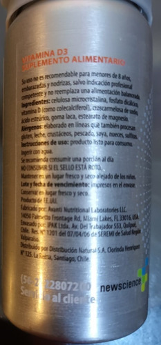 Imagen 3 de 9 de Newscience - Vitamin Up Vitamina D3 800 Ui