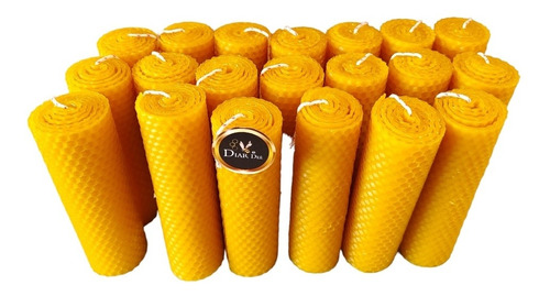 Velas De Miel  Velas Cera De Abejas Veladora  20 Pzas. Diar