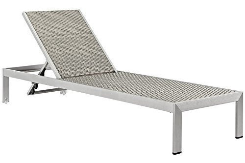 Modway Shore Aluminio Rattan Patio Al Aire Libre Junto A La 