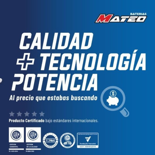 Bateria Mateo 12x110b Sprinter,master,iveco,agrale Derecho