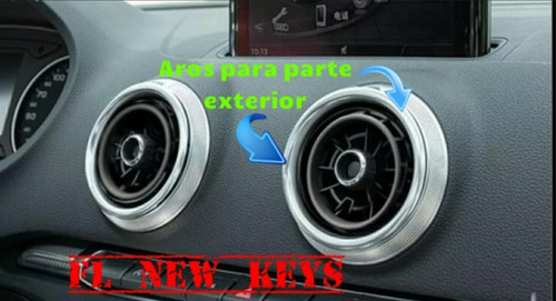 Embellecedores Aluminio Ventilas Aire Audi A3 S3 Rs3 Q2