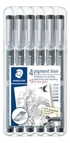 Set De 6 Estilografos De Tinta Permanente Staedtler