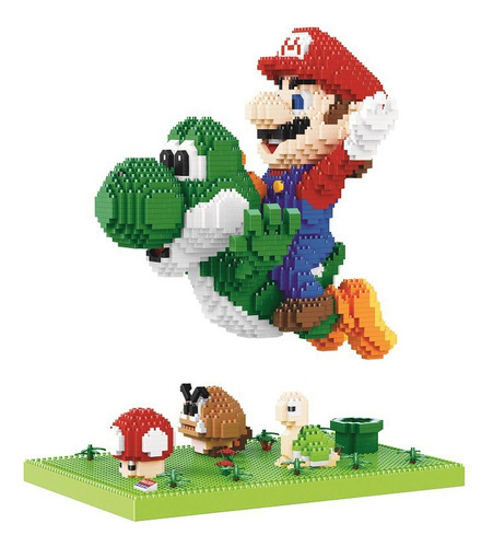 Juego De Juguetes Mario Yoshi Micro Bricks, 7050 Piezas