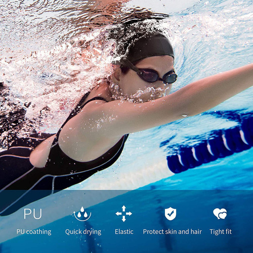 // 6 Gorros De Natación De Tela Impermeables Para