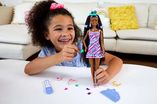 Imagem 3 de 8 de Barbie Totally Hair Butterfly Negra 2022 Fashion Extra