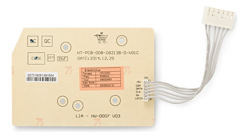 Placa Interface Electrolux Para Lac12 Lpe16 Lt12b Ltd15