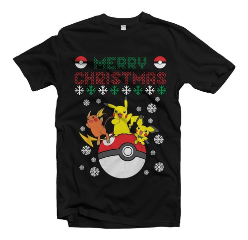 Playera Anime Navidad Ugly Christmas Sweater Poke 01