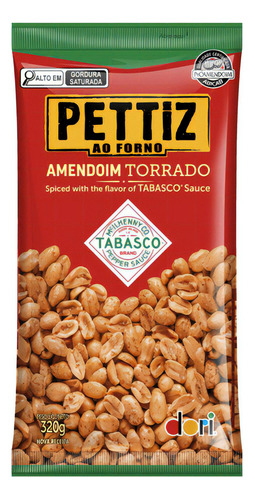 Amendoim Tabasco Com Pimenta Torrado Salgadinho Premium 320g