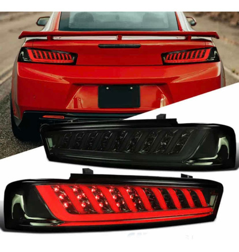 Par De Calaveras Chevrolet Camaro 2016 2017 2018 Led Smoke