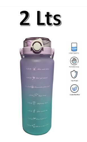 Botella De Agua 2lts Taza Deportiva De Gran Capacidad
