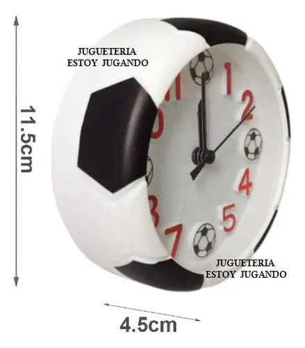 Reloj Fútbol Pelota Despertador Muy Bueno Hermoso Sale Ya Blanco