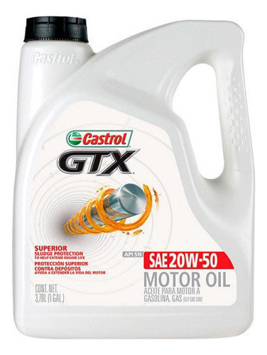 Aceite Mineral Gtx Castrol 20w50 3.71 Galon