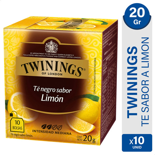 Te Twinings Negro Sabor Limon Infusion Caja - 01mercado