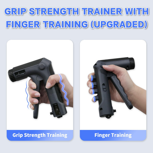 Entrenador De Fuerza De Agarre Ajustable 10-130 Lbs Negro