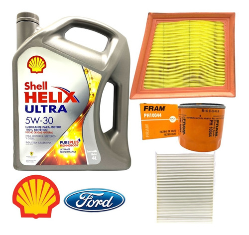 Kit Service Shell 5w30 Y Filtros Ecosport Fiesta Ka Kinetic