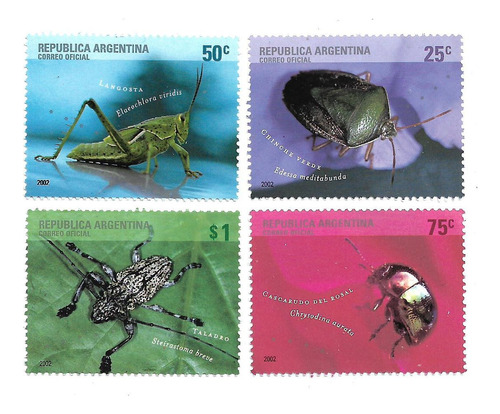 Argentina Mint 2002 Insectos Serie Completa 2506/09 Mt 4 Val
