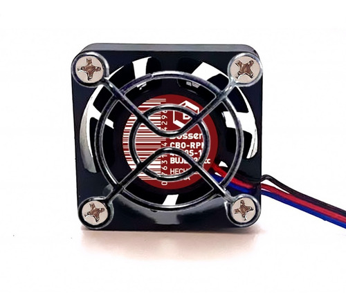 Turbina Cooler Bosser 12v 40x10 Mm Buje Rpm Jst + Reja Metal Led Negro