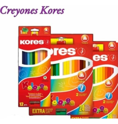 Creyones Kores 12 Colores.