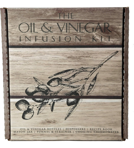 Kit De Infusión De Aceite Y Vinagre Con Botellas De Vidrio Y