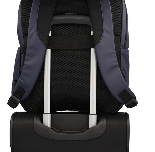 Mochila Samsonite New City Pro 1 Color Azul Diseño De La Tela Liso