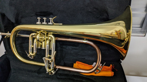 Imagem 2 de 5 de Flugelhorn Sib Jahnke Dourado Com Garantia - Oferta -