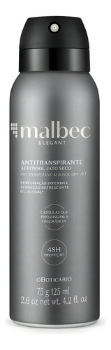 O Boticário Malbec Elegant Desodorante Aerosol 125ml