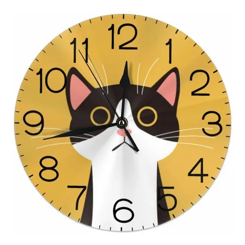 Reloj de pared gato negro hotsell