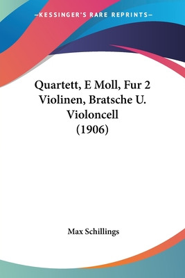 Libro Quartett, E Moll, Fur 2 Violinen, Bratsche U. Violo...