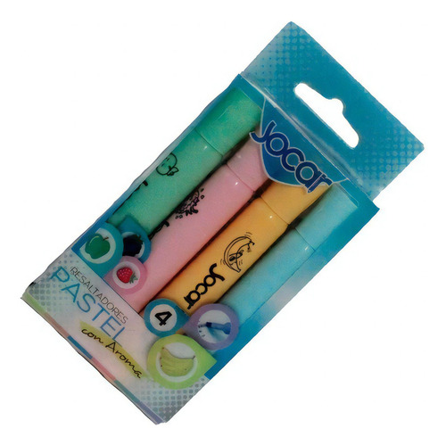 Resaltadores Pastel Con Aroma Jocar 4 Pzas