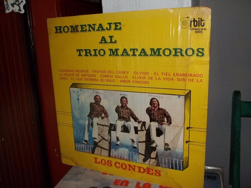 Disco Lp Vinilo Homenaje Al Trio Matamoros Los Condes (autog